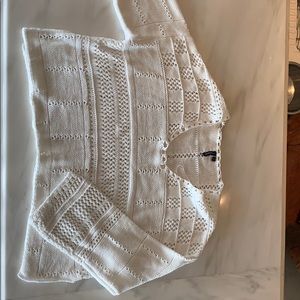 White knit sweater